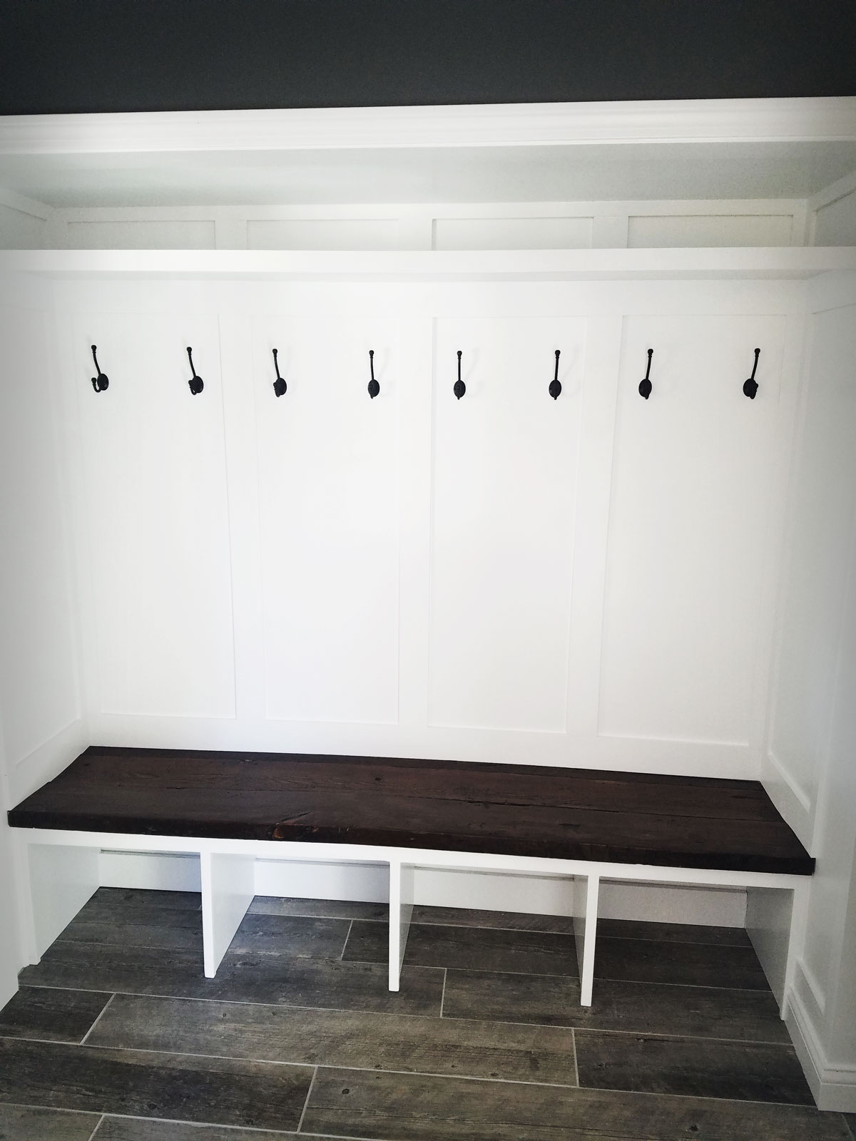 mudroom bench front